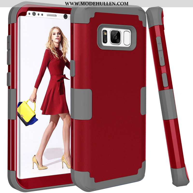 Hülle Samsung Galaxy S8 Schutz Sterne Handy Case Lila Anti-sturz