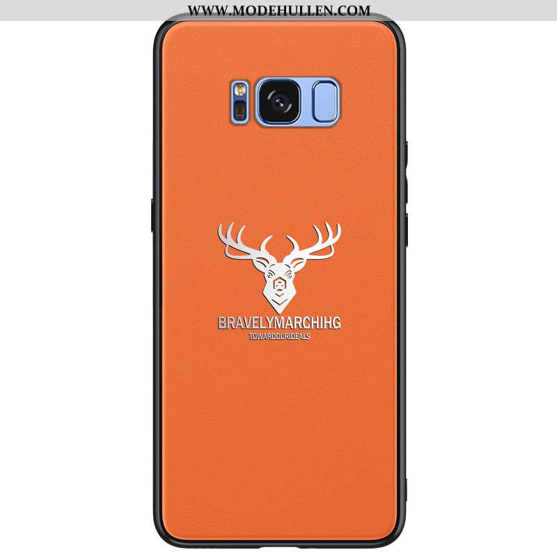 Hülle Samsung Galaxy S8+ Silikon Schutz Case Persönlichkeit Weiche Sterne Orange