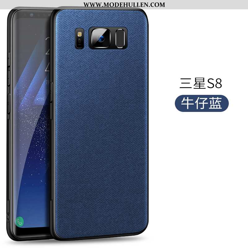 Hülle Samsung Galaxy S8 Silikon Schutz Case Sterne Pu Magnetismus Anti-sturz Schwarz