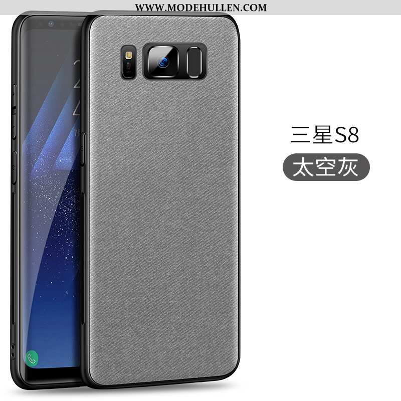 Hülle Samsung Galaxy S8 Silikon Schutz Case Sterne Pu Magnetismus Anti-sturz Schwarz