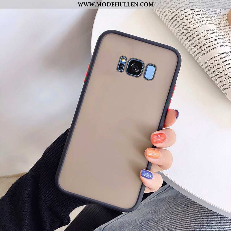 Hülle Samsung Galaxy S8 Transparent Nubuck Silikon Handy Weiche Case Rote