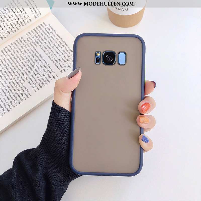 Hülle Samsung Galaxy S8 Transparent Nubuck Silikon Handy Weiche Case Rote