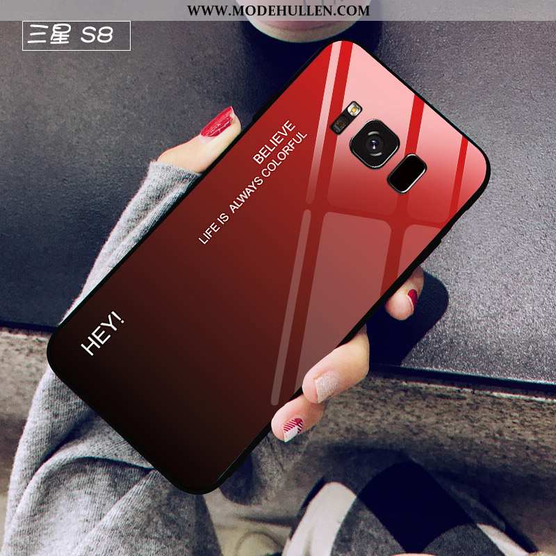 Hülle Samsung Galaxy S8 Trend Schutz Lila Handy Case Glas Persönlichkeit