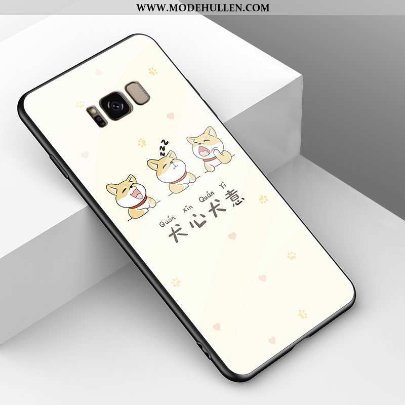 Hülle Samsung Galaxy S8+ Trend Weiche Karikatur Liebhaber Netto Rot Mode Schutz Gelbe