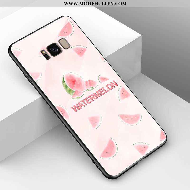 Hülle Samsung Galaxy S8+ Trend Weiche Karikatur Liebhaber Netto Rot Mode Schutz Gelbe