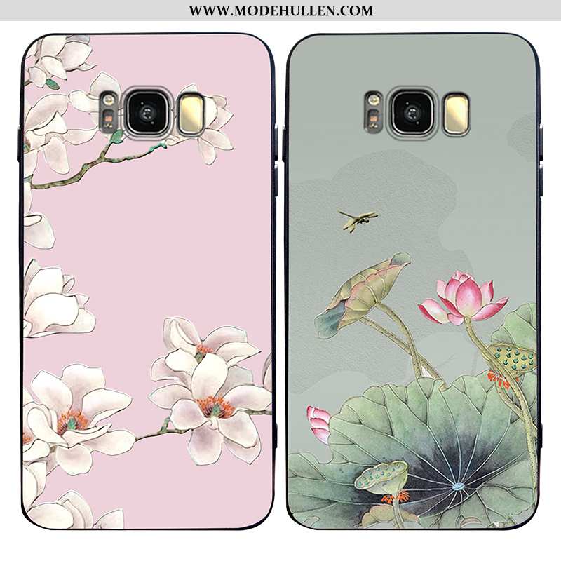 Hülle Samsung Galaxy S8 Weiche Dünne Hängende Verzierungen Case Silikon Nubuck Schnalle Rosa