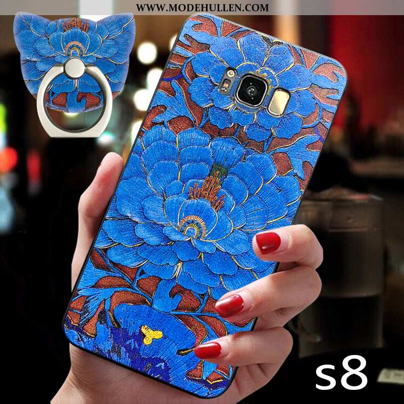 Hülle Samsung Galaxy S8 Weiche Dünne Persönlichkeit Silikon Nubuck Trend Blau