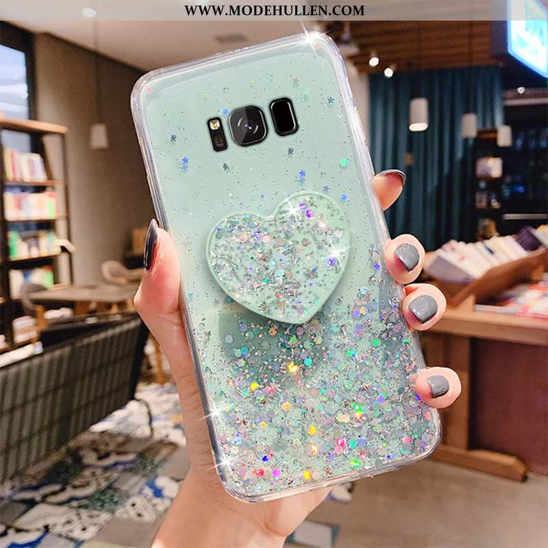 Hülle Samsung Galaxy S8+ Weiche Schutz Case Grün Sterne Anti-sturz Trend