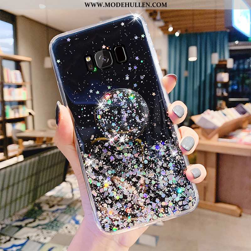 Hülle Samsung Galaxy S8+ Weiche Schutz Case Grün Sterne Anti-sturz Trend