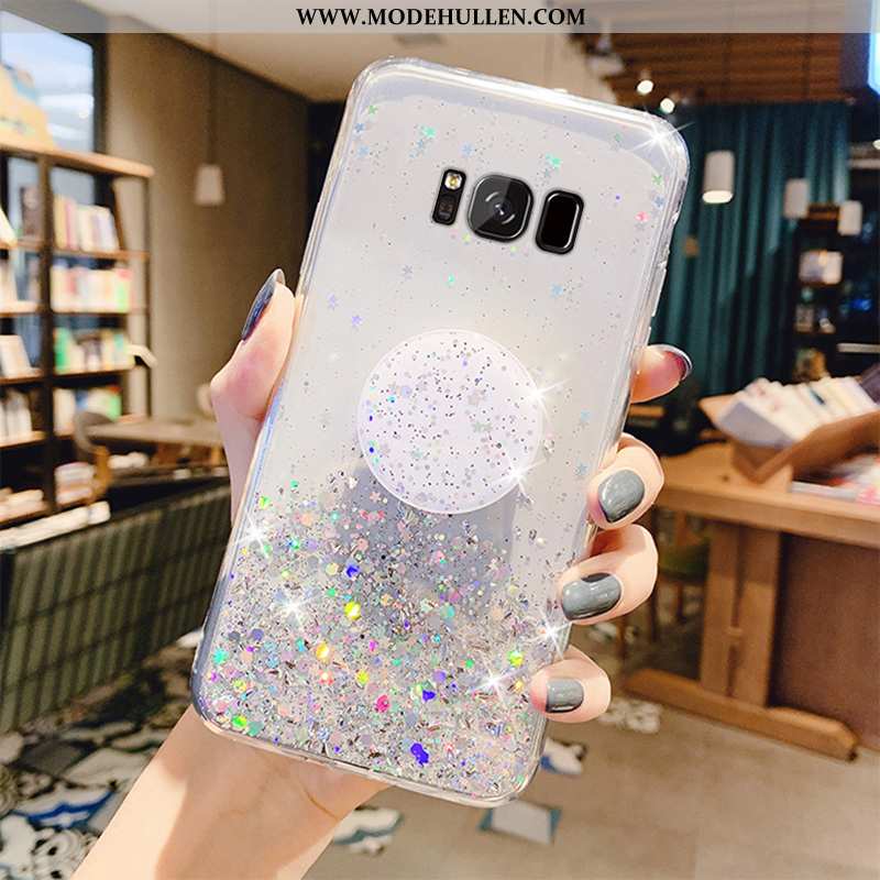 Hülle Samsung Galaxy S8+ Weiche Schutz Case Grün Sterne Anti-sturz Trend