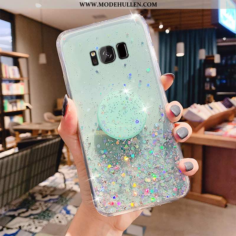 Hülle Samsung Galaxy S8+ Weiche Schutz Case Grün Sterne Anti-sturz Trend