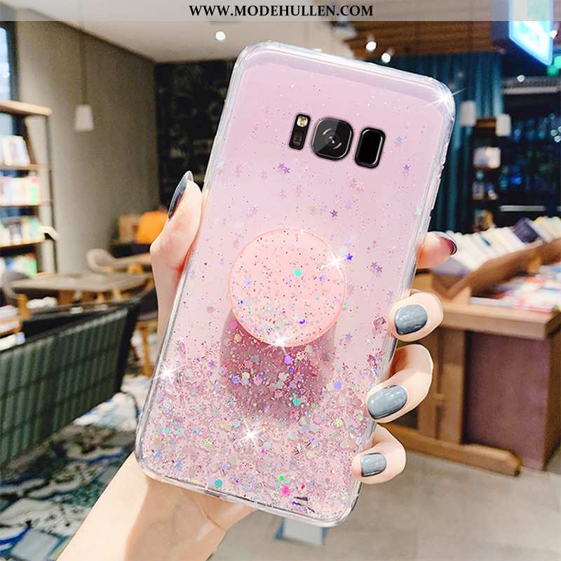 Hülle Samsung Galaxy S8+ Weiche Schutz Case Grün Sterne Anti-sturz Trend