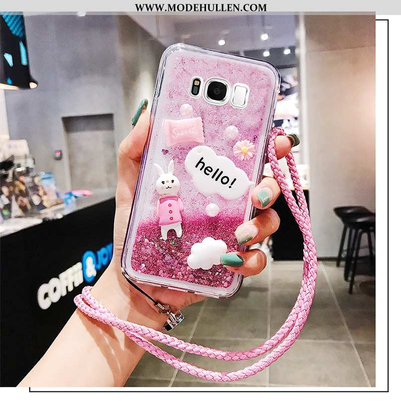 Hülle Samsung Galaxy S8+ Weiche Silikon Case Alles Inklusive Handy Trend Treibsand Rosa