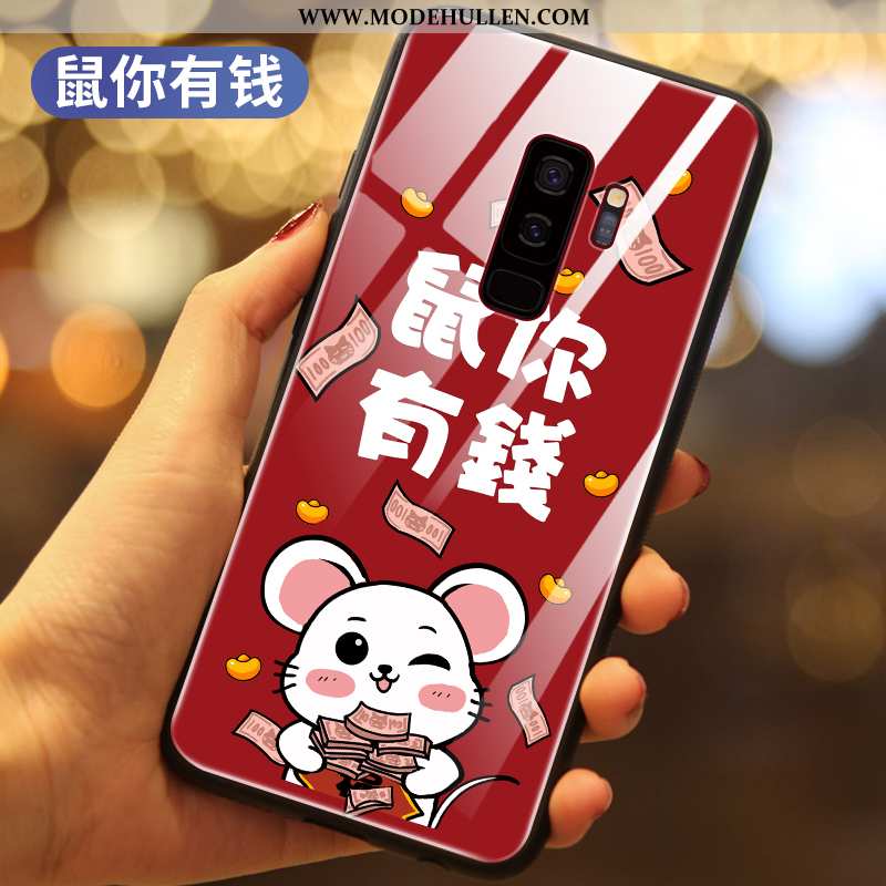 Hülle Samsung Galaxy S9+ Glas Kreativ Super Netto Rot Silikon Handy Rote