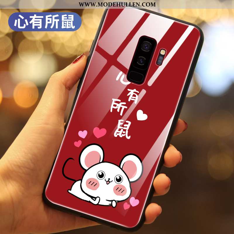 Hülle Samsung Galaxy S9+ Glas Kreativ Super Netto Rot Silikon Handy Rote