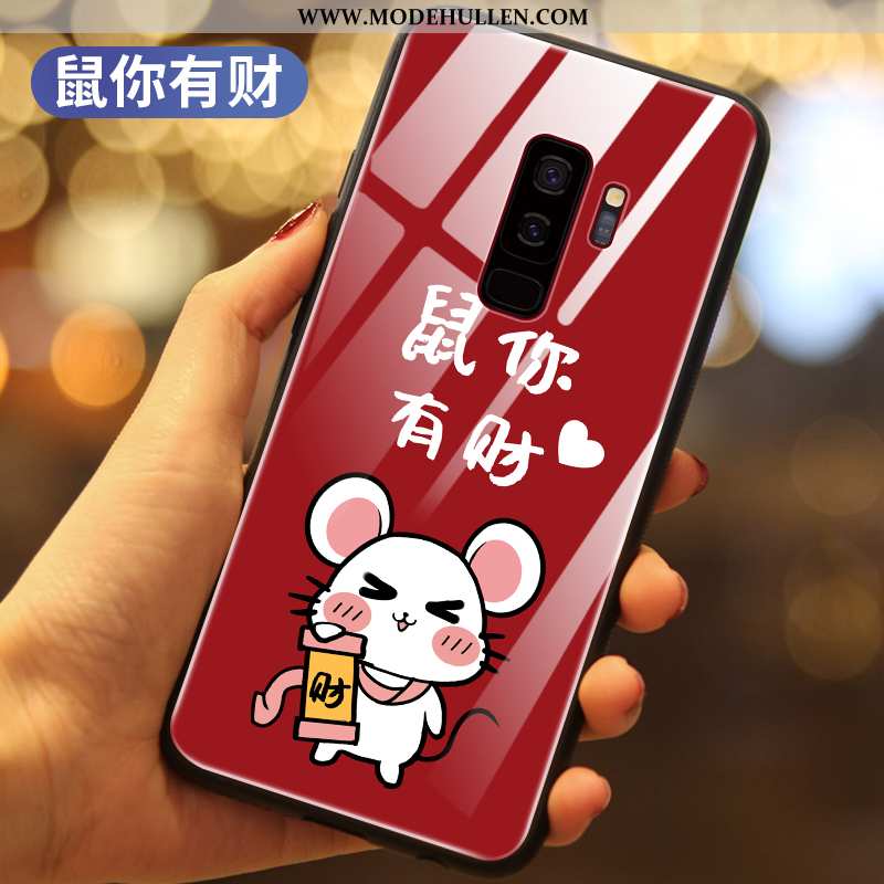 Hülle Samsung Galaxy S9+ Glas Kreativ Super Netto Rot Silikon Handy Rote