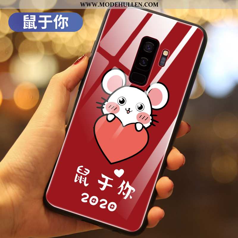 Hülle Samsung Galaxy S9+ Glas Kreativ Super Netto Rot Silikon Handy Rote