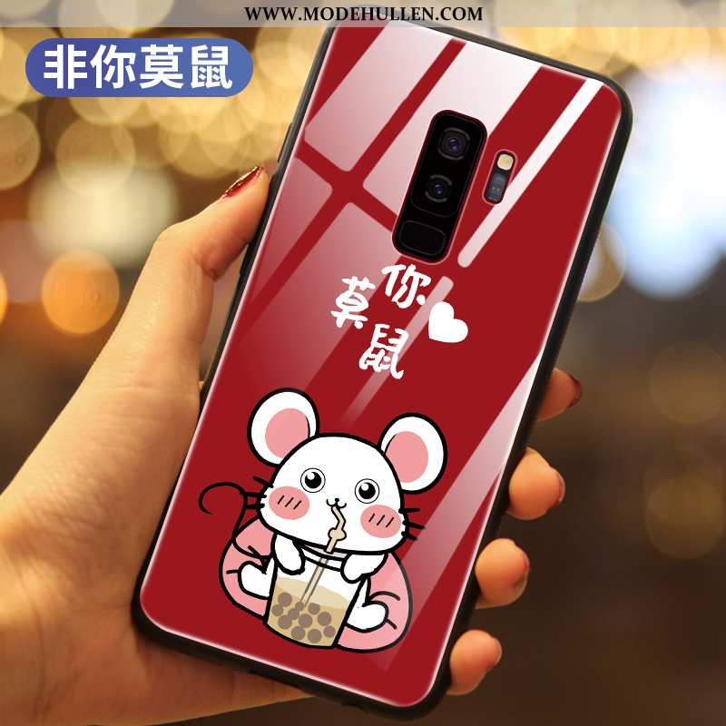 Hülle Samsung Galaxy S9+ Glas Kreativ Super Netto Rot Silikon Handy Rote