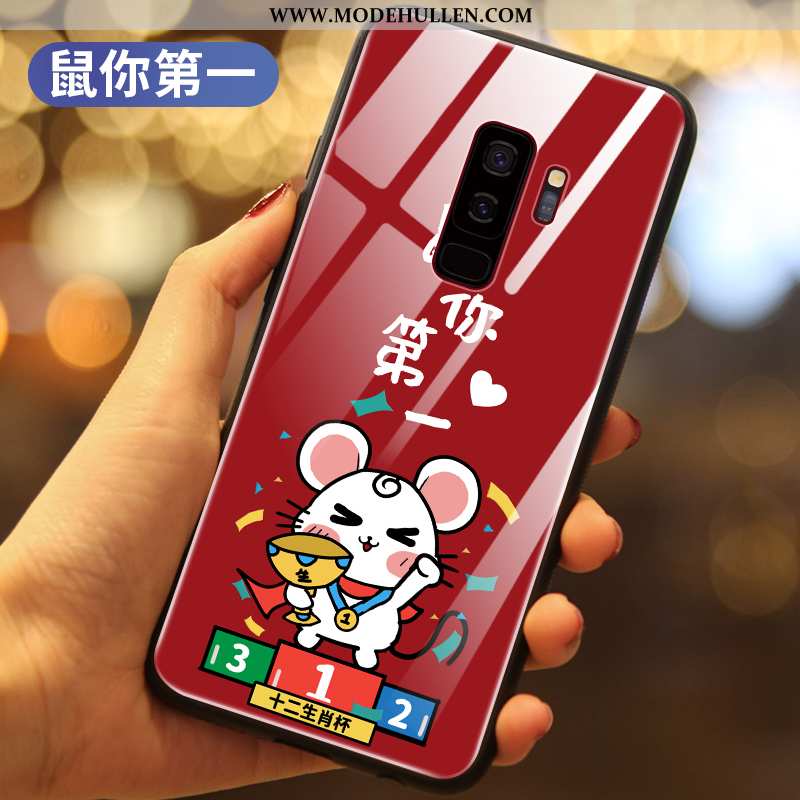 Hülle Samsung Galaxy S9+ Glas Kreativ Super Netto Rot Silikon Handy Rote