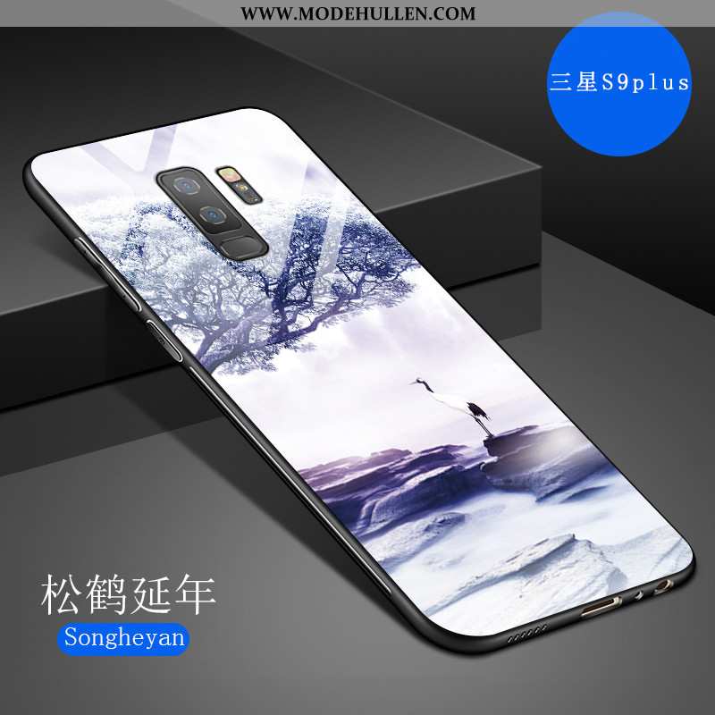 Hülle Samsung Galaxy S9+ Kreativ Karikatur Persönlichkeit Case Sterne Glas Spiegel Grau