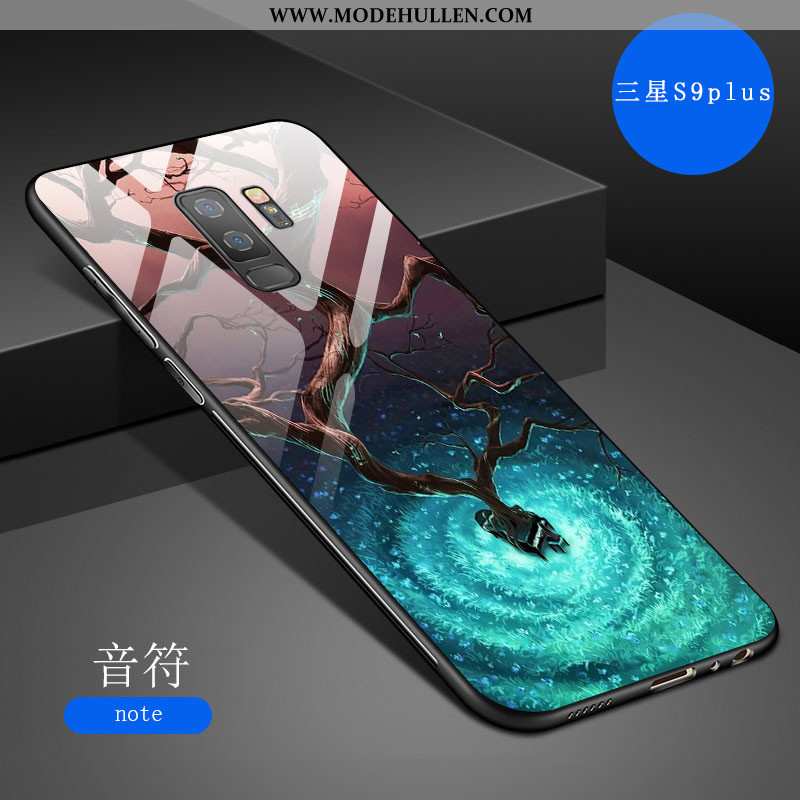 Hülle Samsung Galaxy S9+ Kreativ Karikatur Persönlichkeit Case Sterne Glas Spiegel Grau