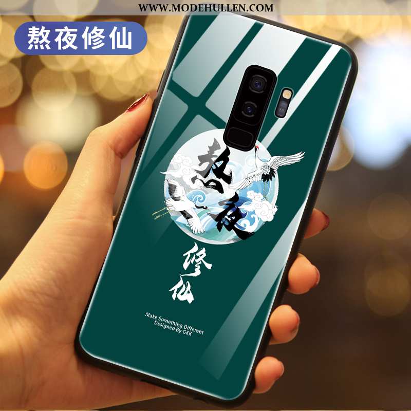 Hülle Samsung Galaxy S9+ Kreativ Trend Chinesische Art Blau Glas Neu