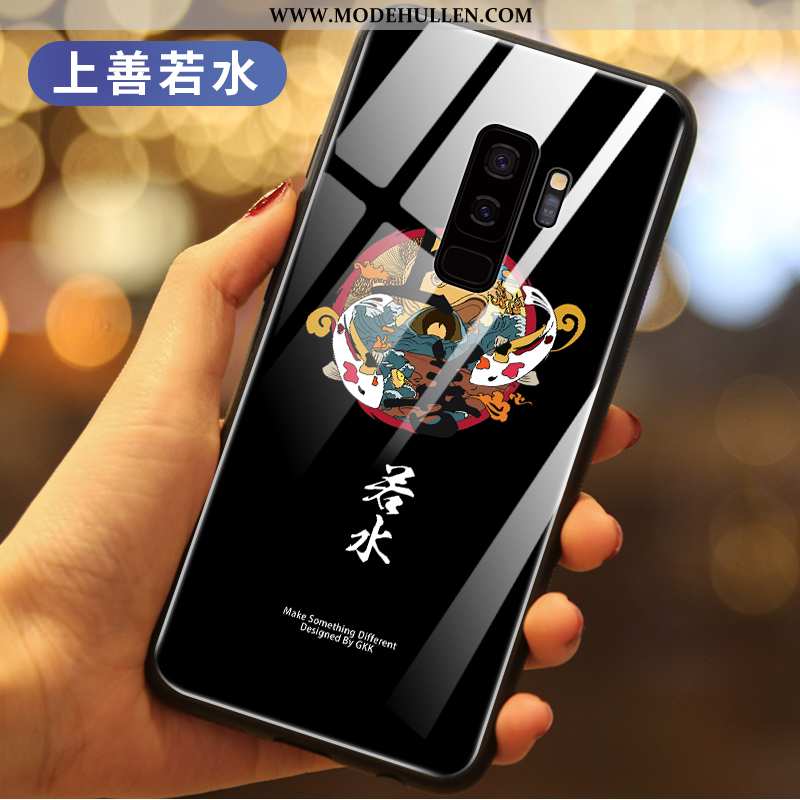 Hülle Samsung Galaxy S9+ Kreativ Trend Chinesische Art Blau Glas Neu