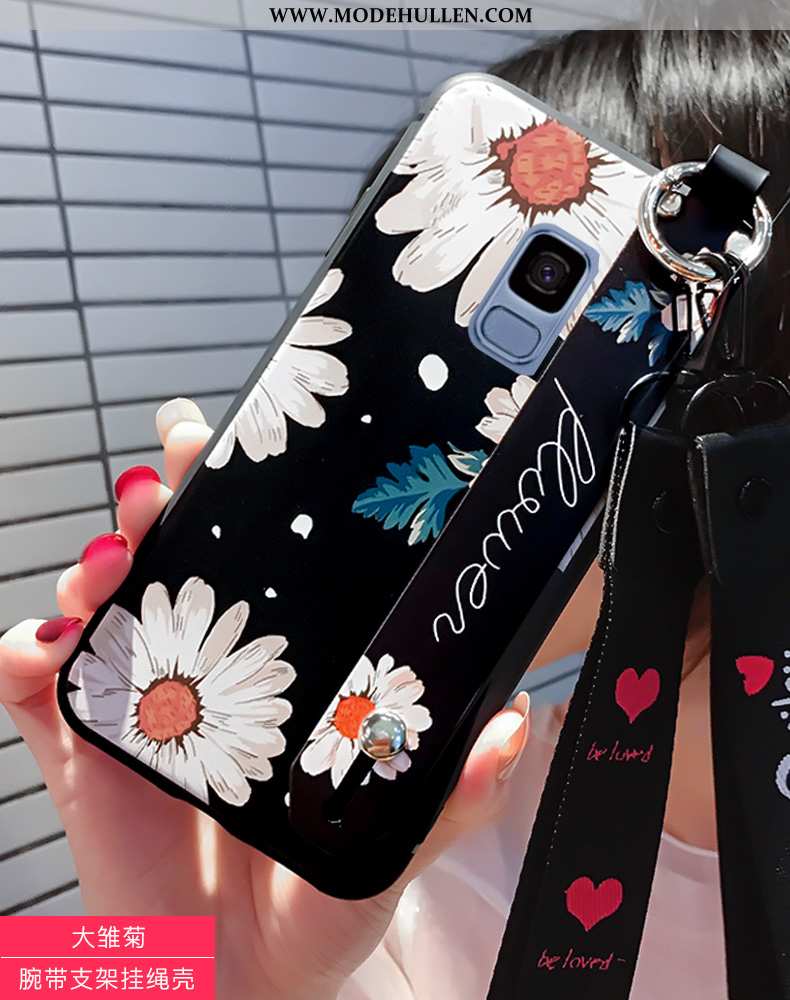 Hülle Samsung Galaxy S9 Kreativ Trend Silikon Sterne Hängende Verzierungen Schutz Weiche Schwarz