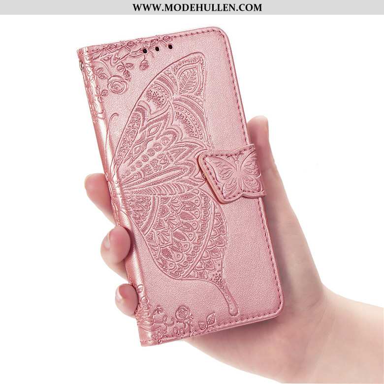 Hülle Samsung Galaxy S9 Lederhülle Schutz Clamshell Lila Blumen Case