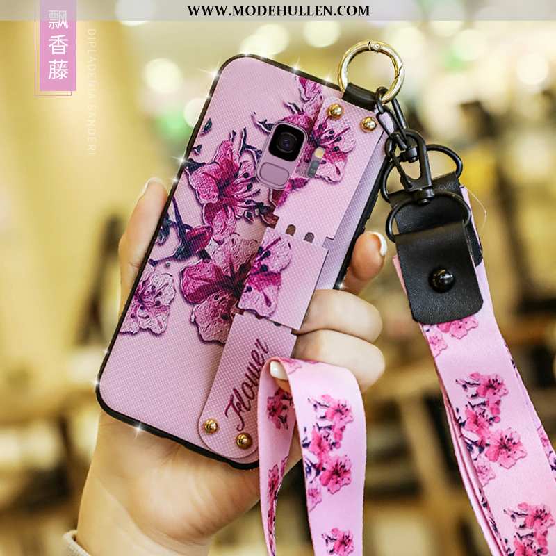 Hülle Samsung Galaxy S9 Persönlichkeit Kreativ Super Halterung Nubuck Anti-sturz Rosa