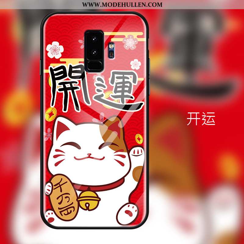 Hülle Samsung Galaxy S9+ Schutz Glas Nette Spiegel Karikatur Festlich Rote