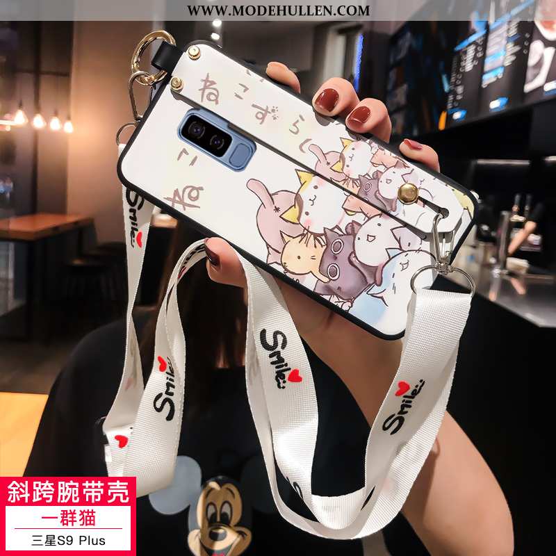 Hülle Samsung Galaxy S9+ Schutz Hängende Verzierungen Anti-sturz Karikatur Case Weiche Silikon Schwa