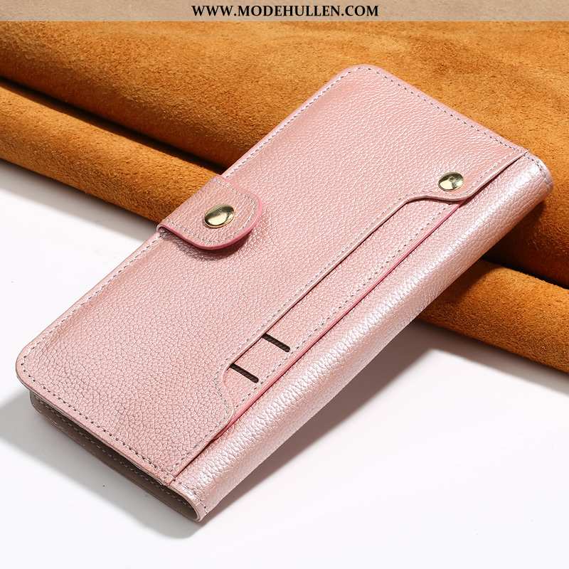 Hülle Samsung Galaxy S9 Schutz Lederhülle Case Karte Folio Clutch Geldbörse Gold