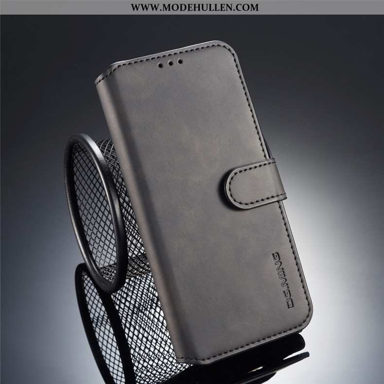 Hülle Samsung Galaxy S9+ Schutz Lederhülle Grau Clamshell Handy Case