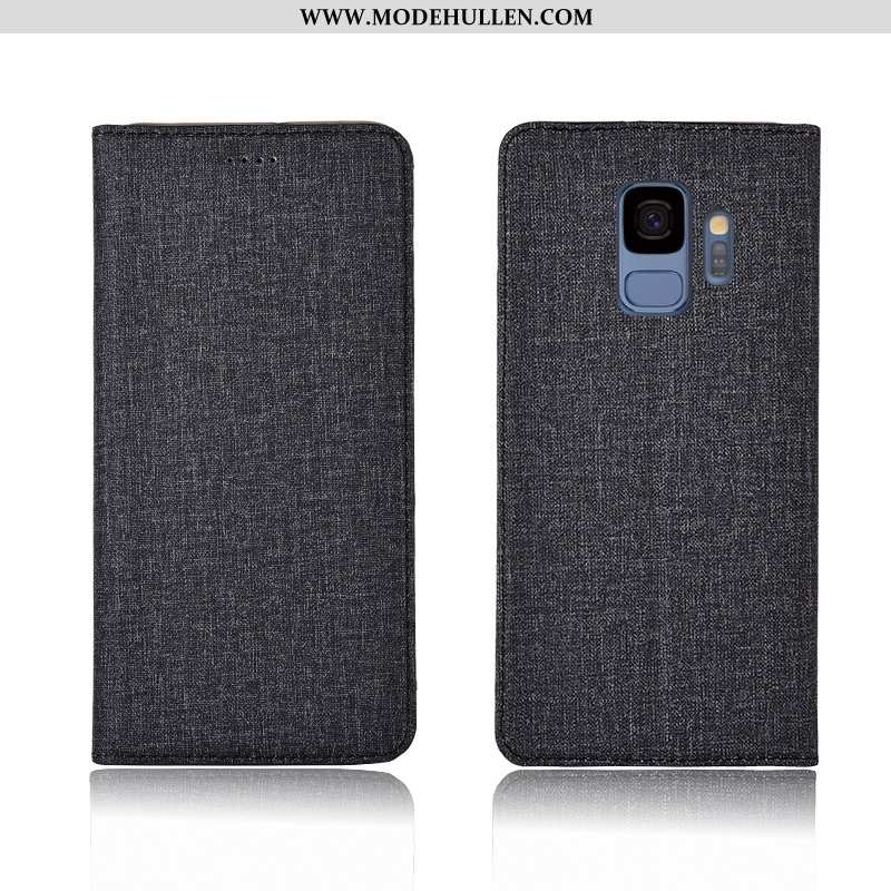 Hülle Samsung Galaxy S9 Silikon Schutz Anti-sturz Lederhülle Weiche Einfassung Case Blau