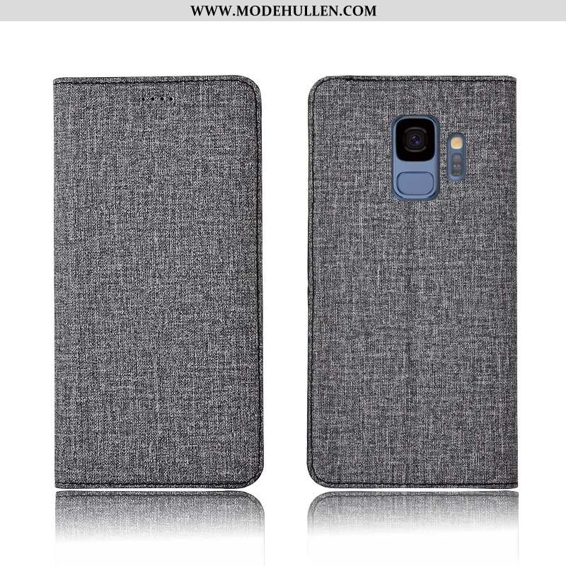 Hülle Samsung Galaxy S9 Silikon Schutz Anti-sturz Lederhülle Weiche Einfassung Case Blau