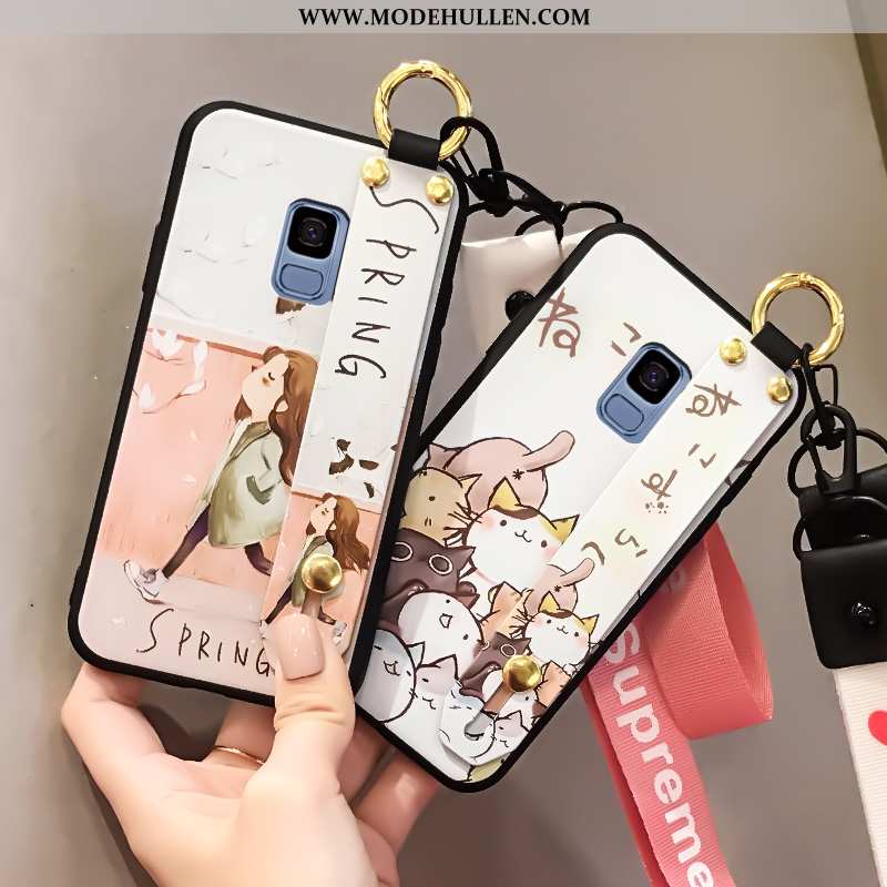 Hülle Samsung Galaxy S9 Silikon Schutz Weiß Karikatur Clutch Case Alles Inklusive Weiße