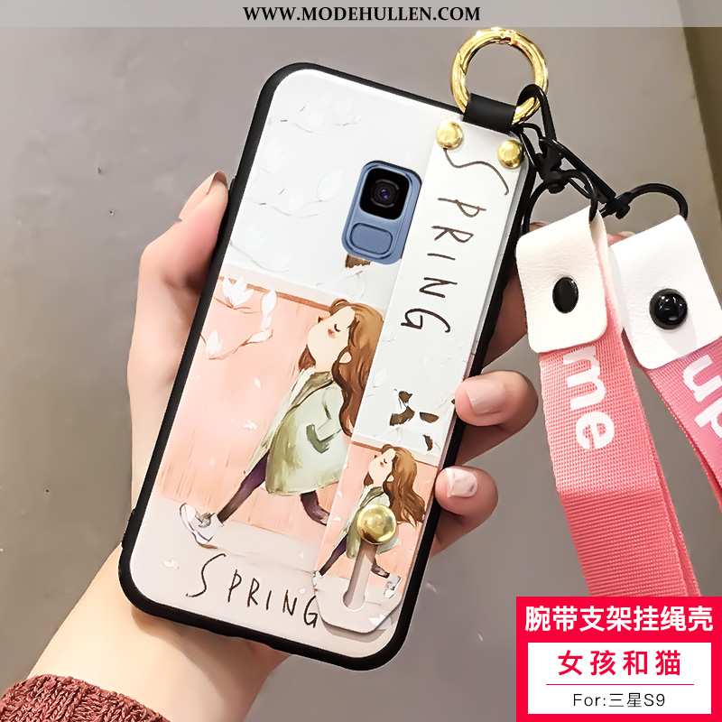 Hülle Samsung Galaxy S9 Silikon Schutz Weiß Karikatur Clutch Case Alles Inklusive Weiße