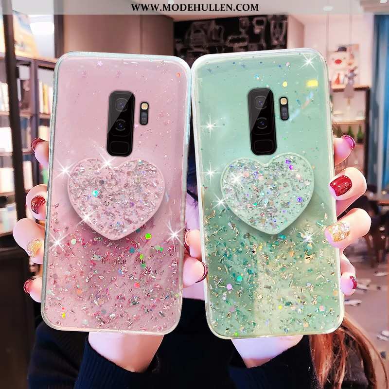 Hülle Samsung Galaxy S9+ Transparent Kreativ Sterne Frisch Anti-sturz Handy Rosa