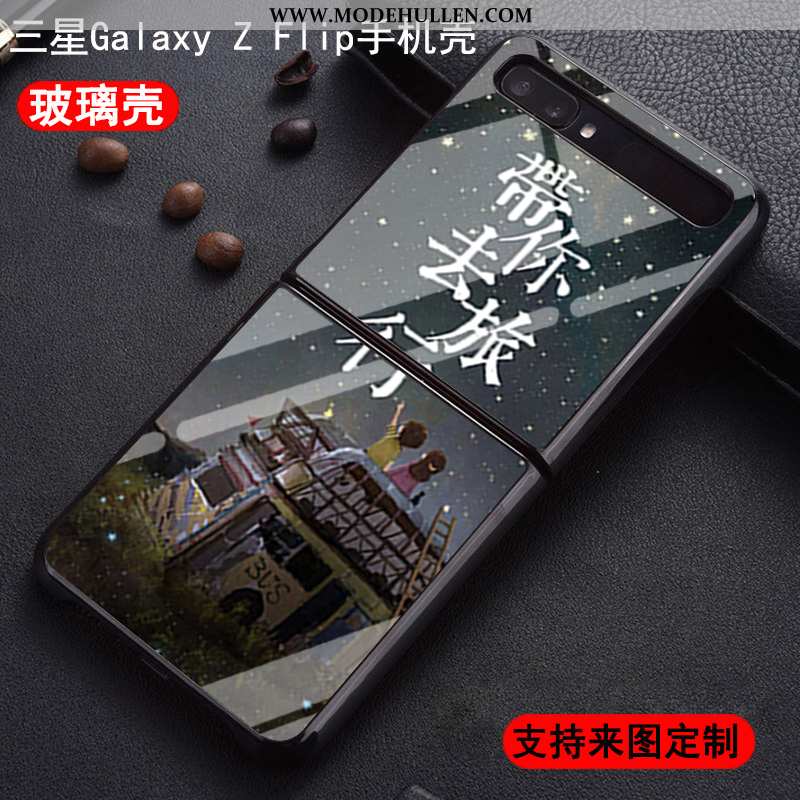 Hülle Samsung Z Flip Glas Schutz Neu Handy Schwarz Netto Rot
