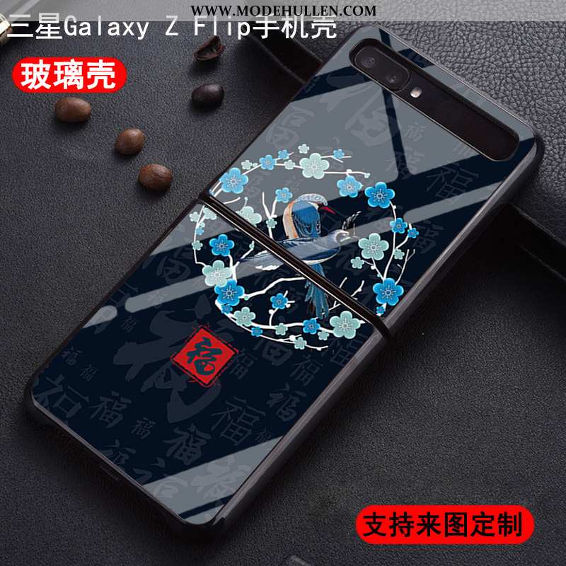 Hülle Samsung Z Flip Mode Persönlichkeit Chinesische Art Handy Schutz Trend Weiß Weiße