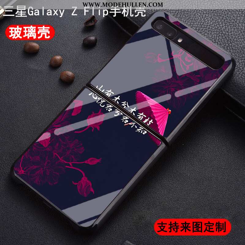 Hülle Samsung Z Flip Persönlichkeit Schutz Case Neu Falten Liebhaber Anti-sturz Blau