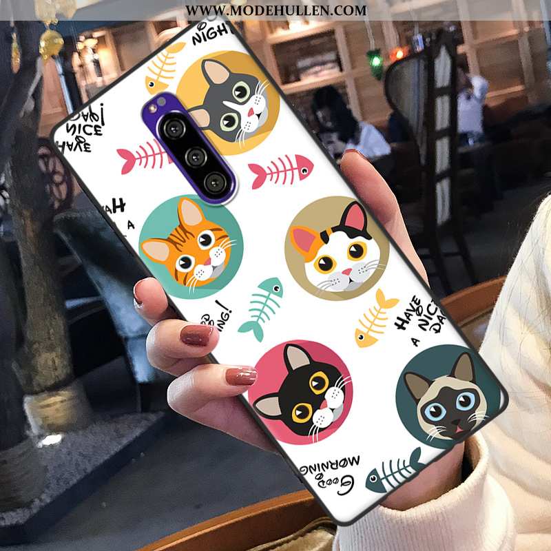 Hülle Sony Xperia 1 Hängende Verzierungen Karikatur Schutz Nette Rosa Case Silikon