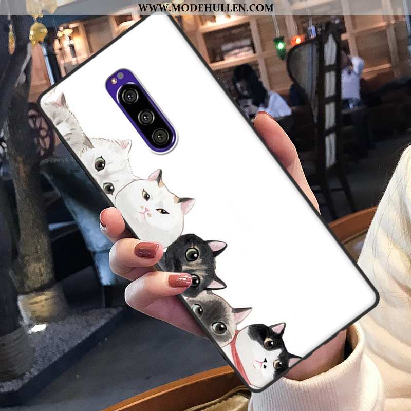 Hülle Sony Xperia 1 Hängende Verzierungen Karikatur Schutz Nette Rosa Case Silikon