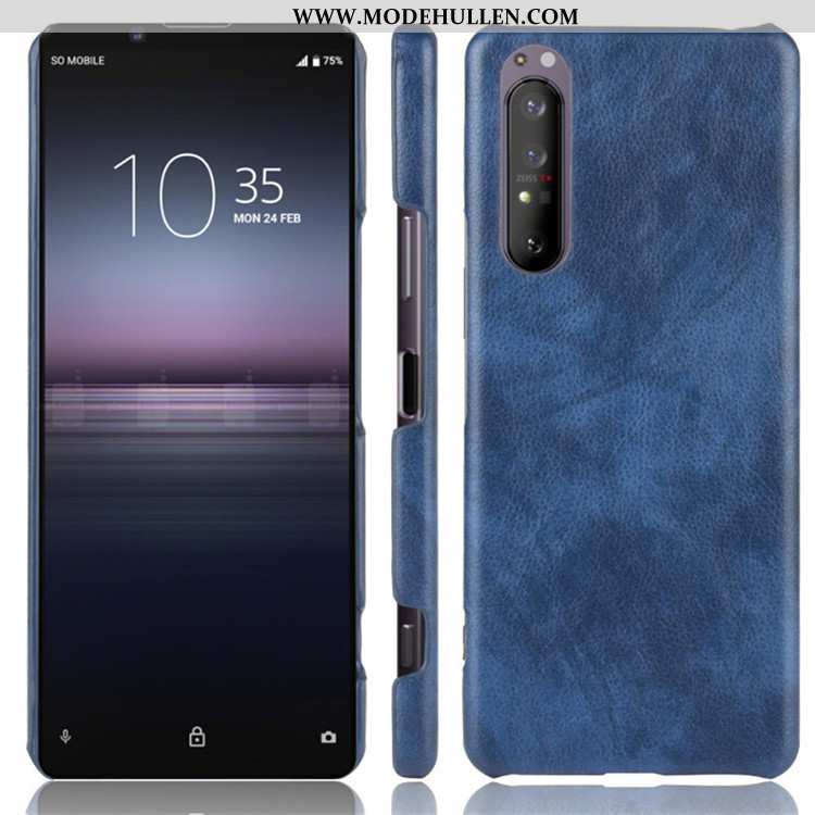 Hülle Sony Xperia 1 Ii Leder Muster Litchi Schutz Trend Schwer Rote