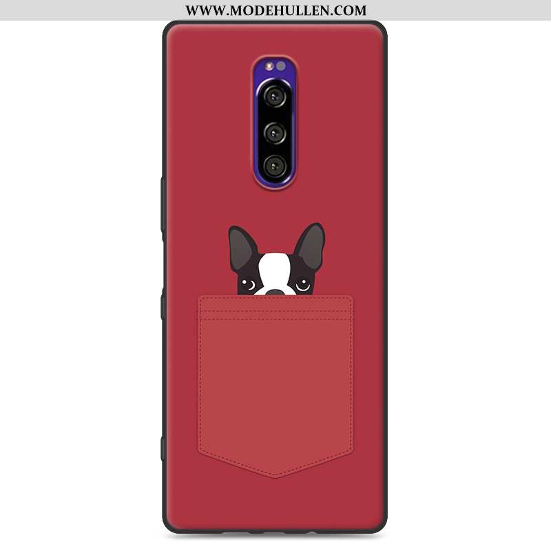 Hülle Sony Xperia 1 Schutz Nubuck Trend Einfach Anti-sturz Silikon Grau