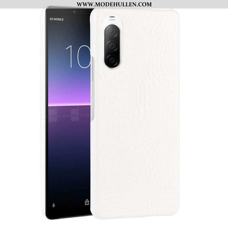 Hülle Sony Xperia 10 Ii Schutz Leder Schwarz Case Qualität Schwer Handy