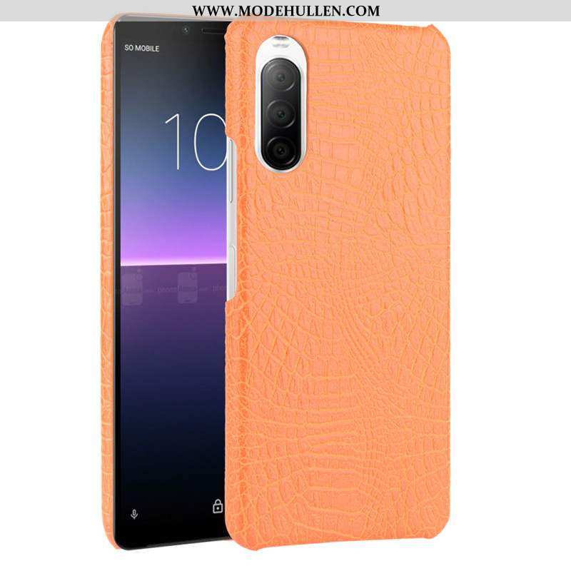 Hülle Sony Xperia 10 Ii Schutz Leder Schwarz Case Qualität Schwer Handy