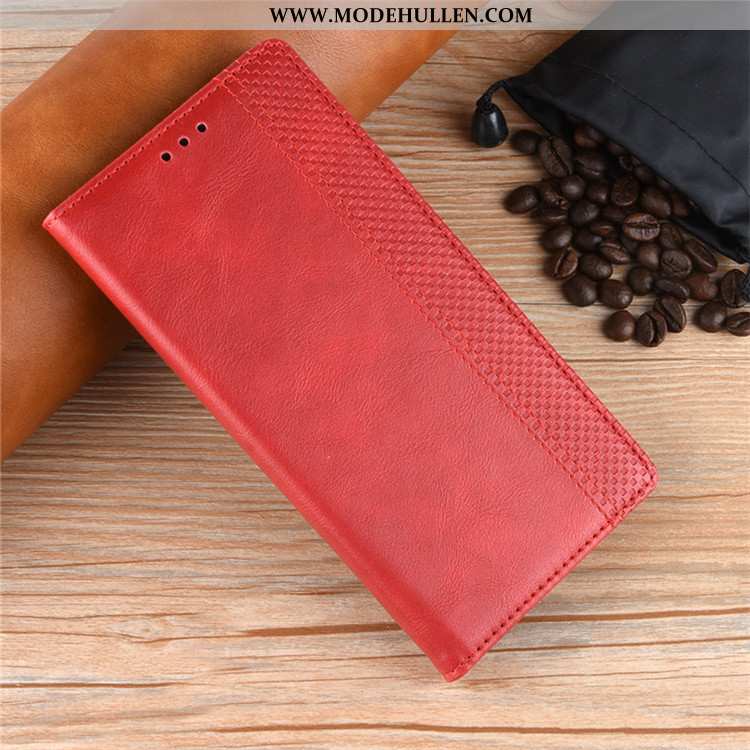 Hülle Sony Xperia 10 Ii Schutz Lederhülle Handy Folio Case Schwarz