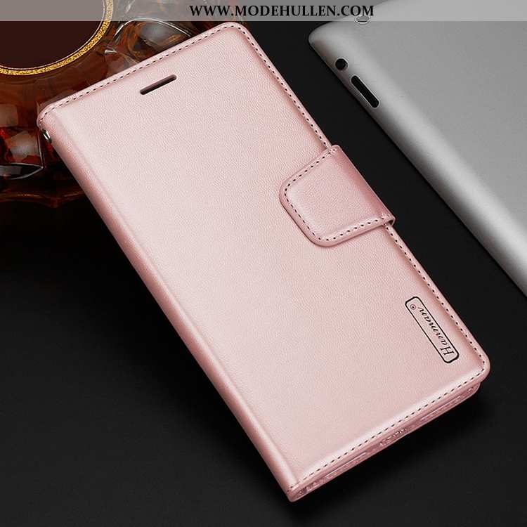 Hülle Sony Xperia 10 Plus Lederhülle Handy Clamshell Rot Rosa